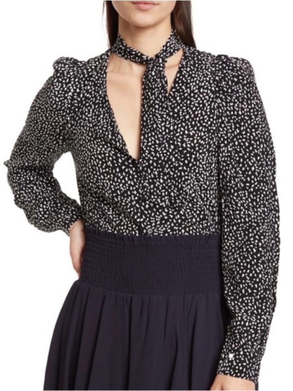 NWT MAJE Cosiniu Shirt In Black reg $ size 1